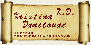 Kristina Danilovac vizit kartica